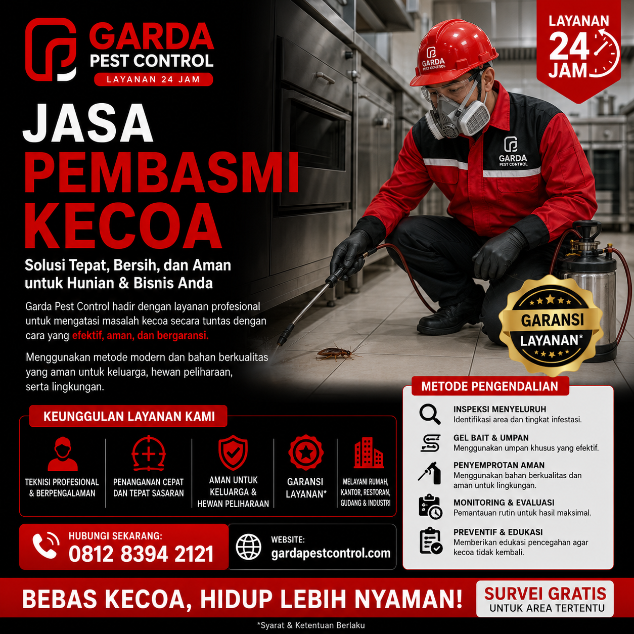 Perusahaan Pembasmi Kecoa di Solo: Garda Pest Control Beraksi Cepat Atasi Hama