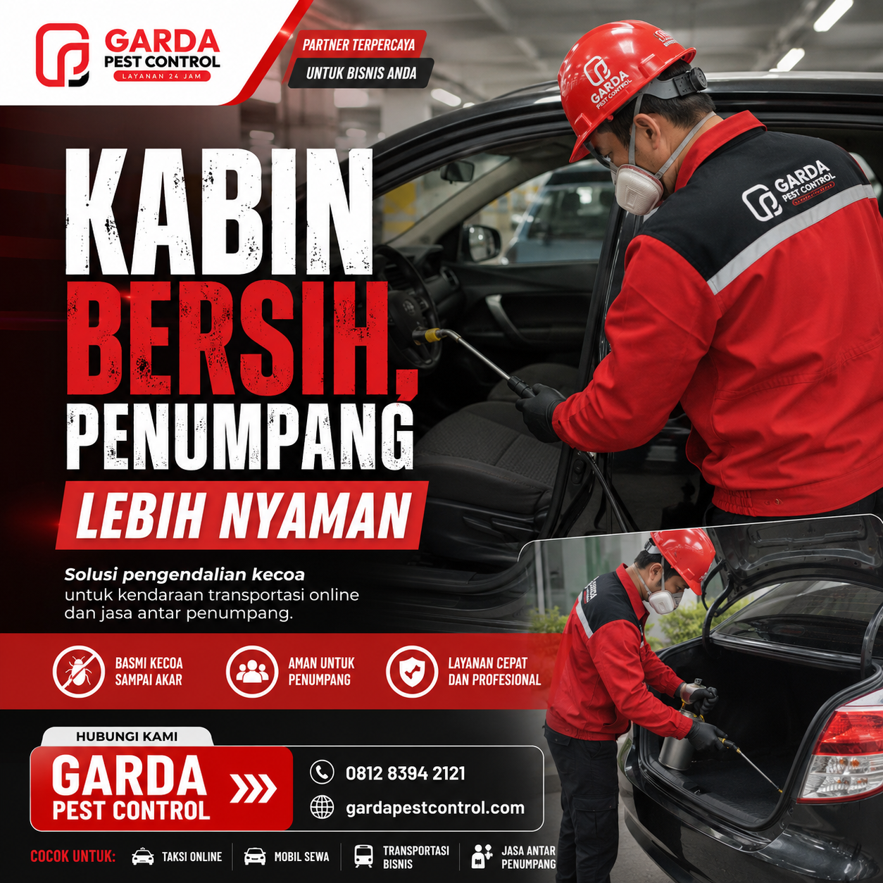 Jasa Pembasmi Kecoa di Mobil Jakarta Selatan