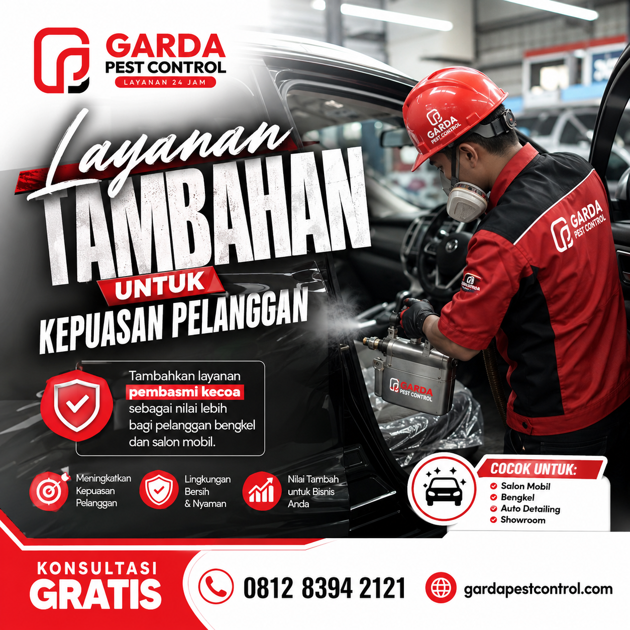 Jasa Pembasmi Kecoa di Mobil Tangerang