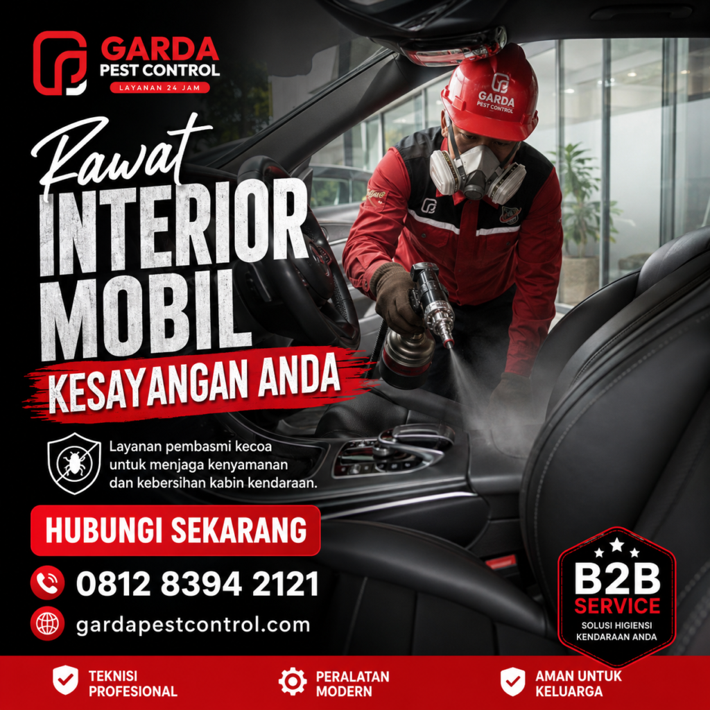 Jasa Pembasmi Kecoa di Mobil Bandung: Garansi Hingga 3 Bulan
