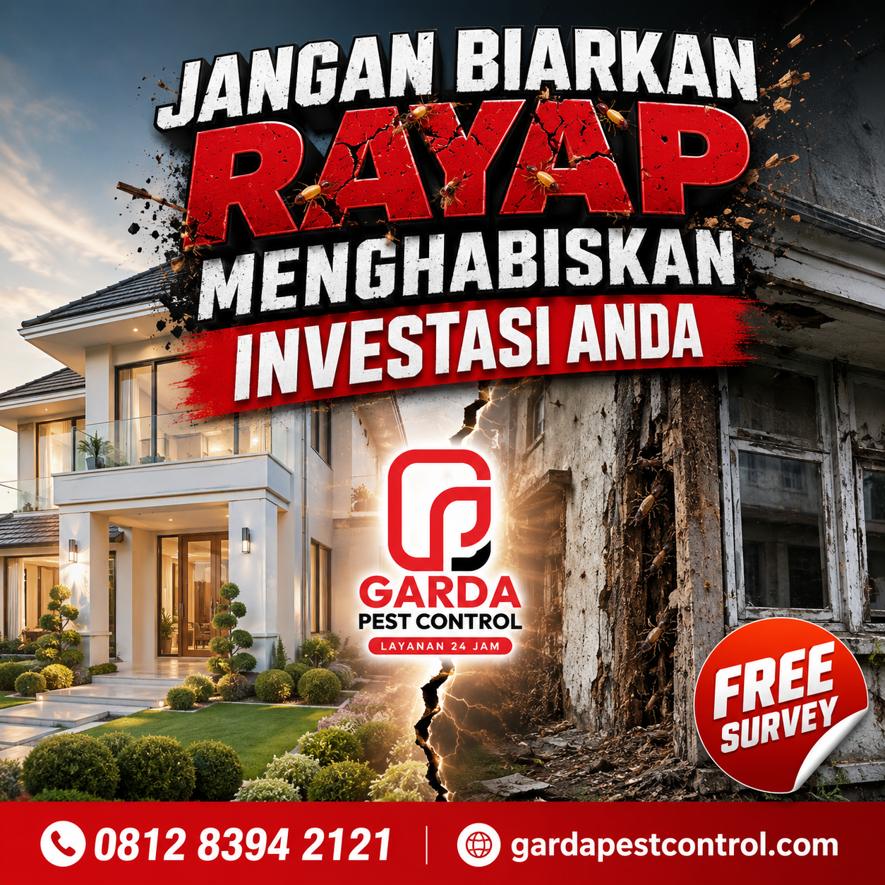 Jasa Anti Rayap Cirebon Spesialis Rayap Kayu & Tanah