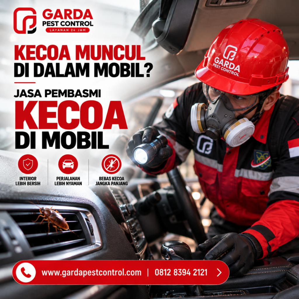 Jasa Pembasmi Kecoa di Mobil Cilacap